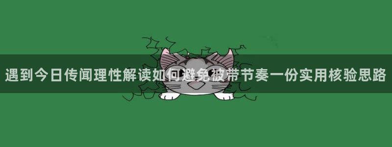 黑料资讯大全:遇到今日传闻理性解读如何避免被带节奏一份实用核验思路