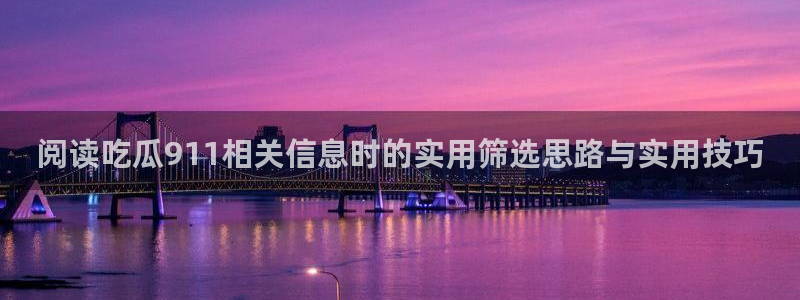 黑料爆料网站:阅读吃瓜911相关信息时的实用筛选思路与实用技巧